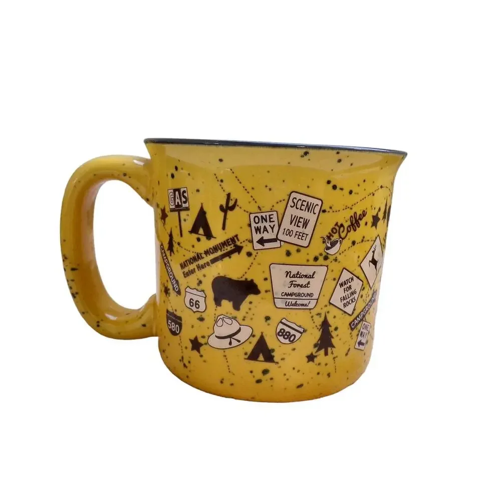 Camp Casual Coffee Tea Mug Heavyweight Camping Traveling RVing Theme - Picture 2 of 4